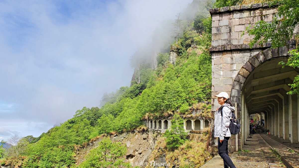 從沼平車站走塔山步道到眠月線鐵道起點，花費時間約40分鐘。（圖片來源：遇見天使~Angela）