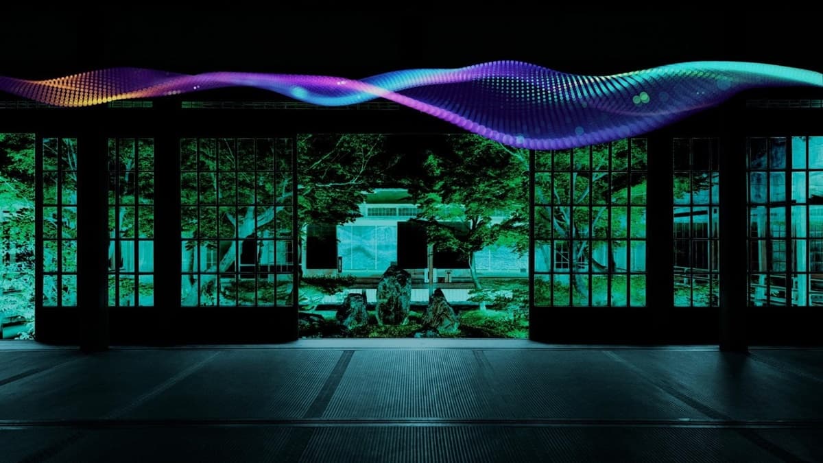 音樂、科技與傳統建築結合，有如跨越時空的美學展演。（圖片來源：VIE株式会社）