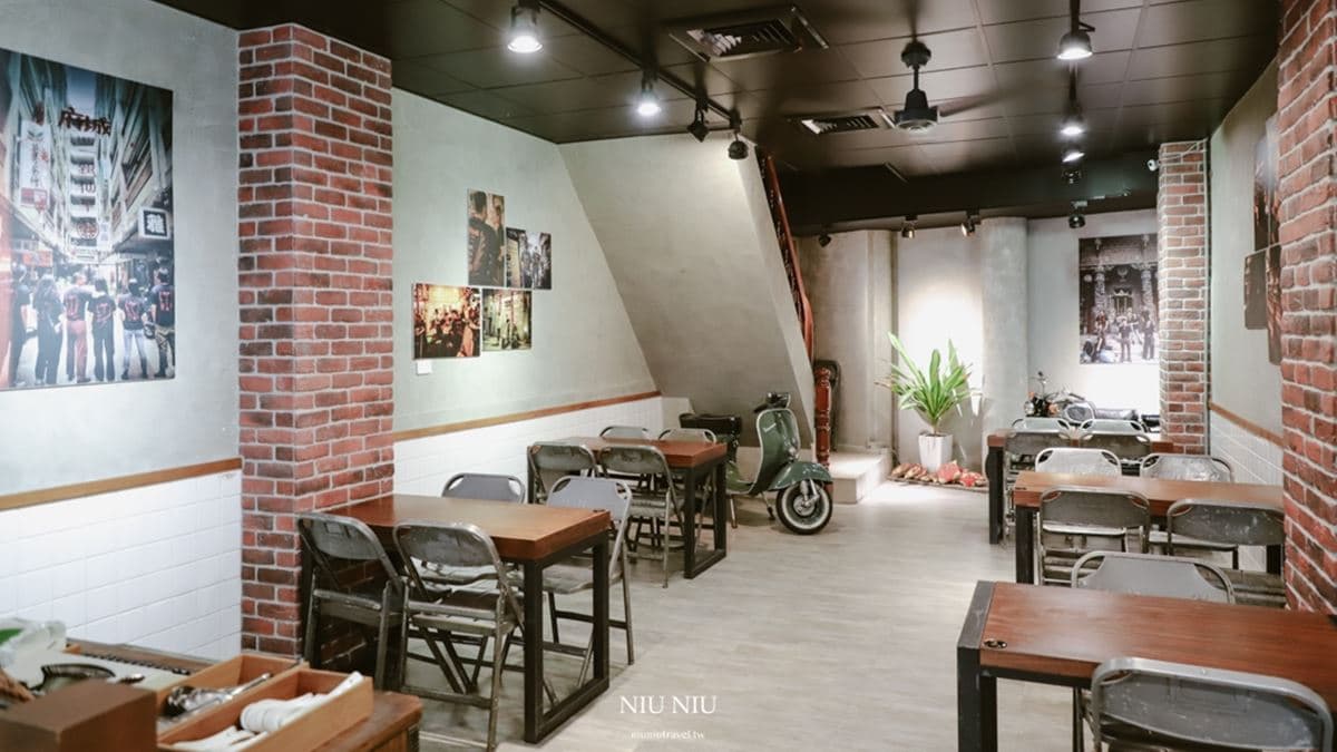 從店門口一路延伸到室內都設計成不退流行的懷舊感。（圖片來源：妞妞幸福花園）