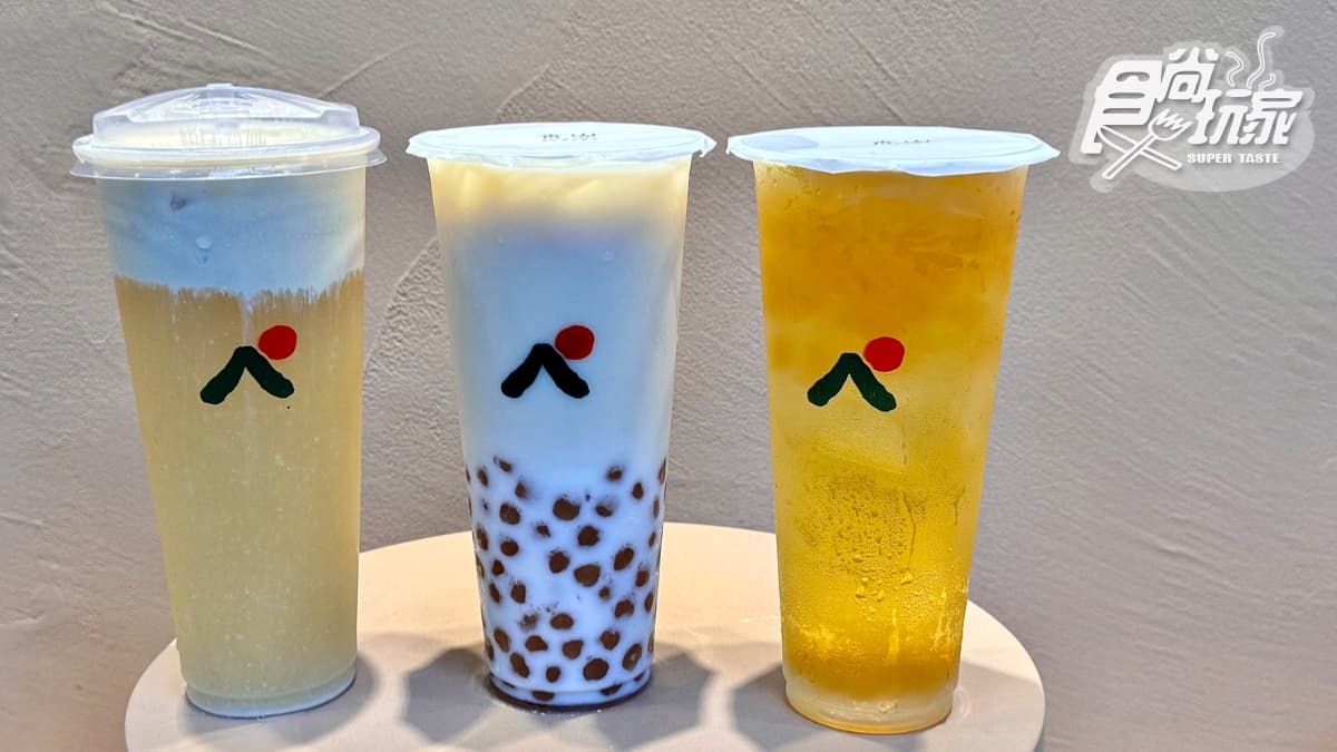 從左到右為「蕎麥奶蓋綠水」「蕎麥珍珠夏青那堤」「菜燕春青」。