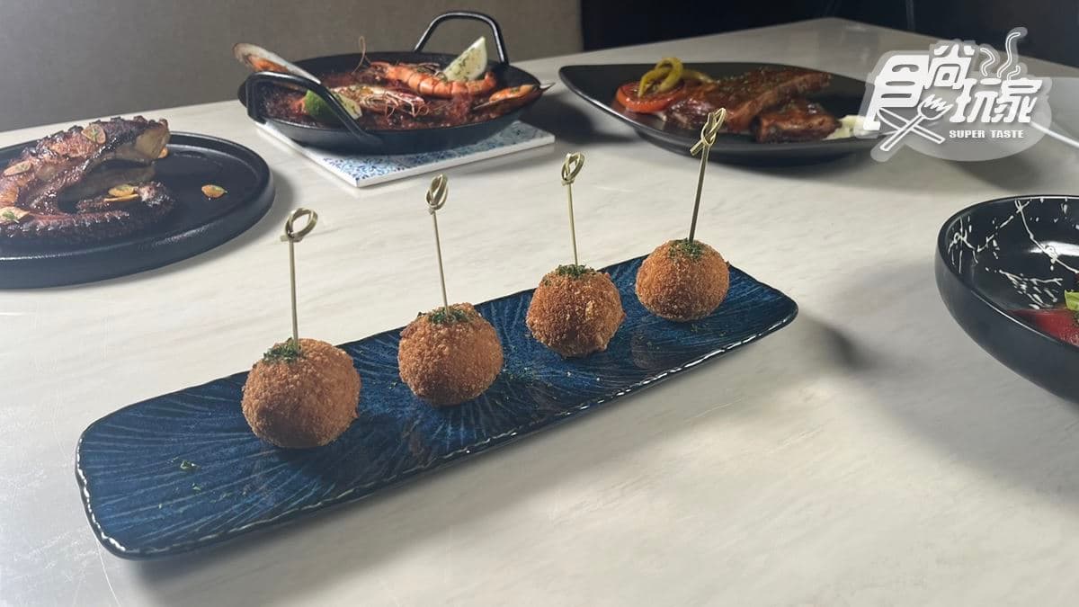 「伊比利火腿可樂餅」很扎實，外層超酥脆。
