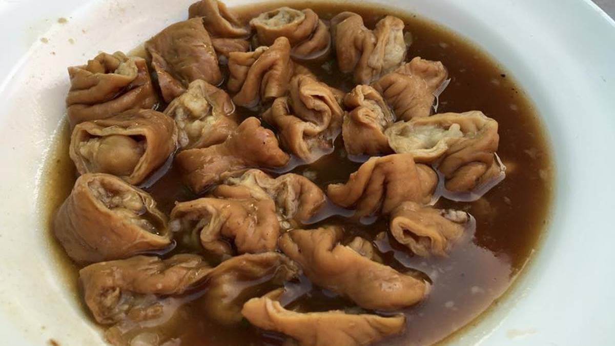 滷大腸是可以搭配豬腳飯一起點的小菜。（圖片來源：蜜絲米的散步生活）
