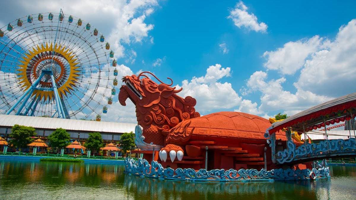 園中也有許多帶有中國神話故事意涵的造型與設施。（圖片來源：Shutterstock）
