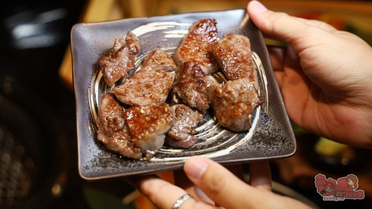 「A5日和角切」油花非常細緻，帶點Ｑ彈。（圖片來源：熱血玩台南。跳躍新世界）