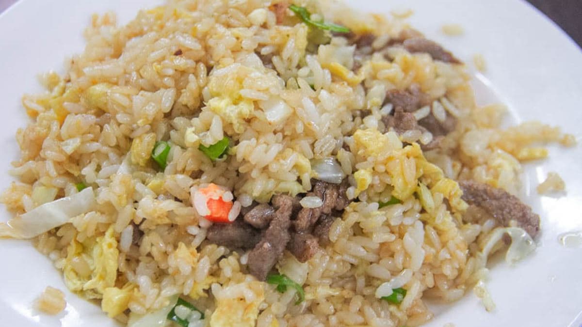 牛肉炒飯的米飯粒粒分明。（圖片來源：13‘s幸福食光-旅遊美食部落格）