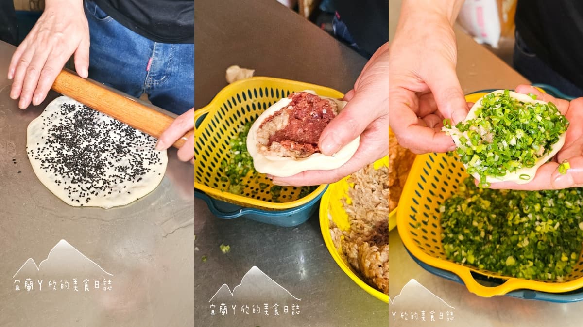 每一個燒餅都是現點現做，接著放入木桶炭火現烤。（圖片來源：宜蘭ㄚ欣的美食日誌）