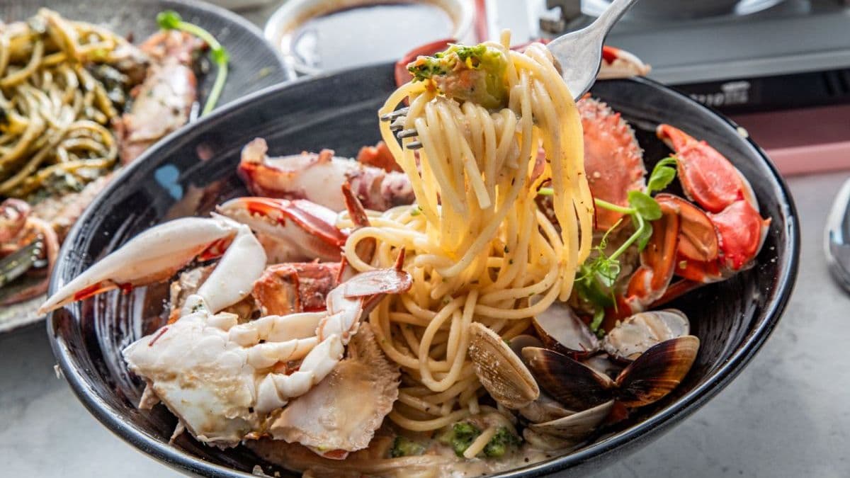 螃蟹甚至可以做成義大利麵、螃蟹等料理。（圖片來源：大手牽小手。玩樂趣）