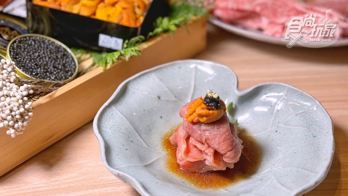 「和牛壽喜燒風」使用熊本縣產最高等級的A5黑樺牛。