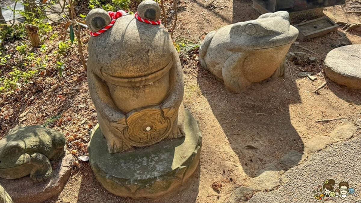 如意輪寺又有「蛙寺」之稱。（圖片來源：跟著尼力吃喝玩樂）