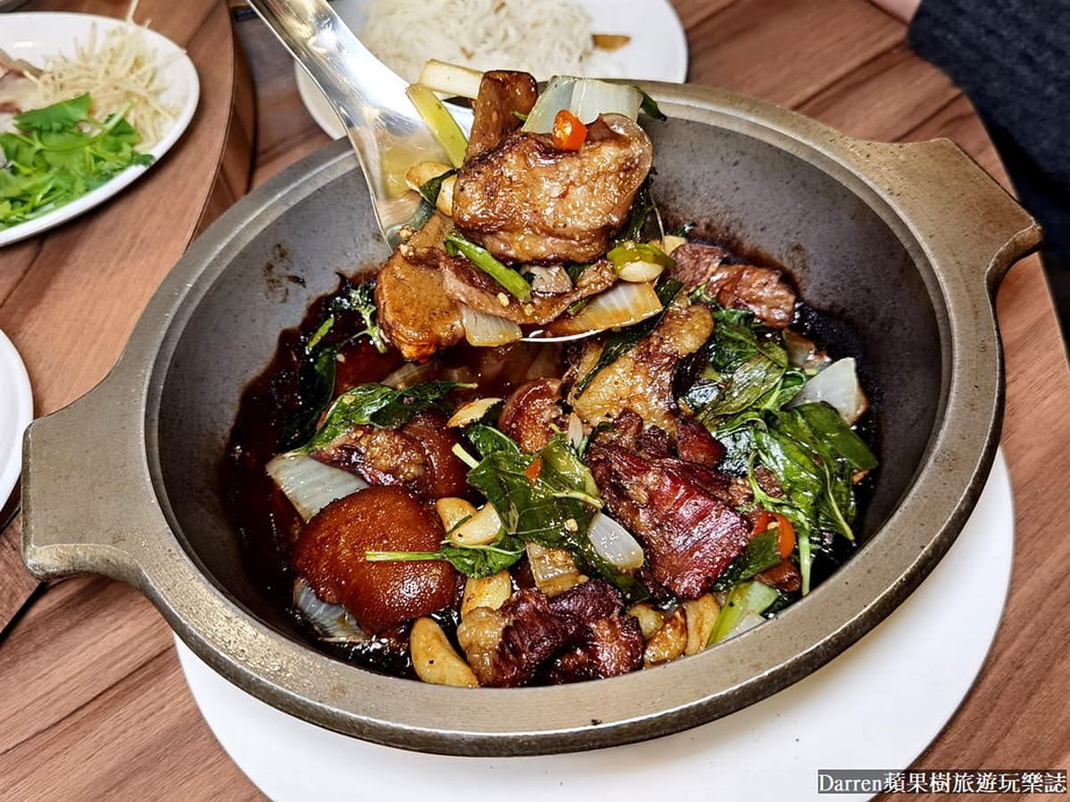 麻油三杯羊帶點微辣，是道很下飯的料理。（圖片來源：蘋果樹旅遊玩樂誌）
