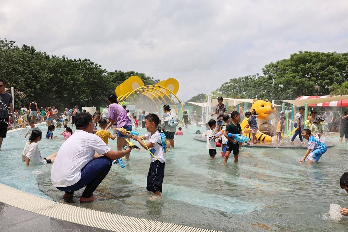 雲林最新免費玩水景點！超萌「虎爺主題」親水公園啟用，多款水上設施玩到瘋