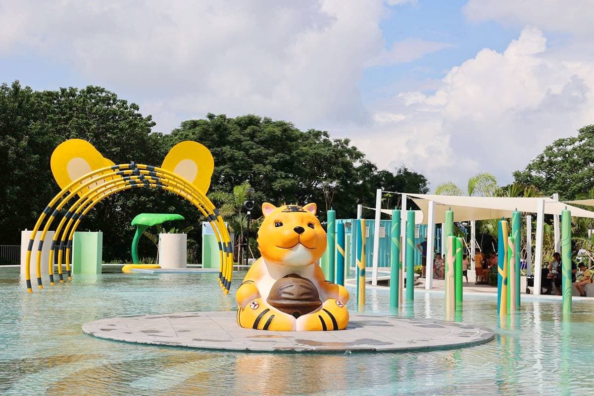 雲林最新免費玩水景點！超萌「虎爺主題」親水公園啟用，多款水上設施玩到瘋