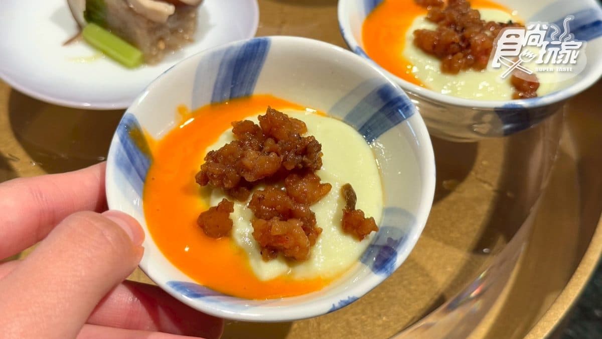 「南城枝豆葛粿」以葛粉、蓮藕粉及毛豆替代米，製作出滑嫩又富有彈性的碗粿