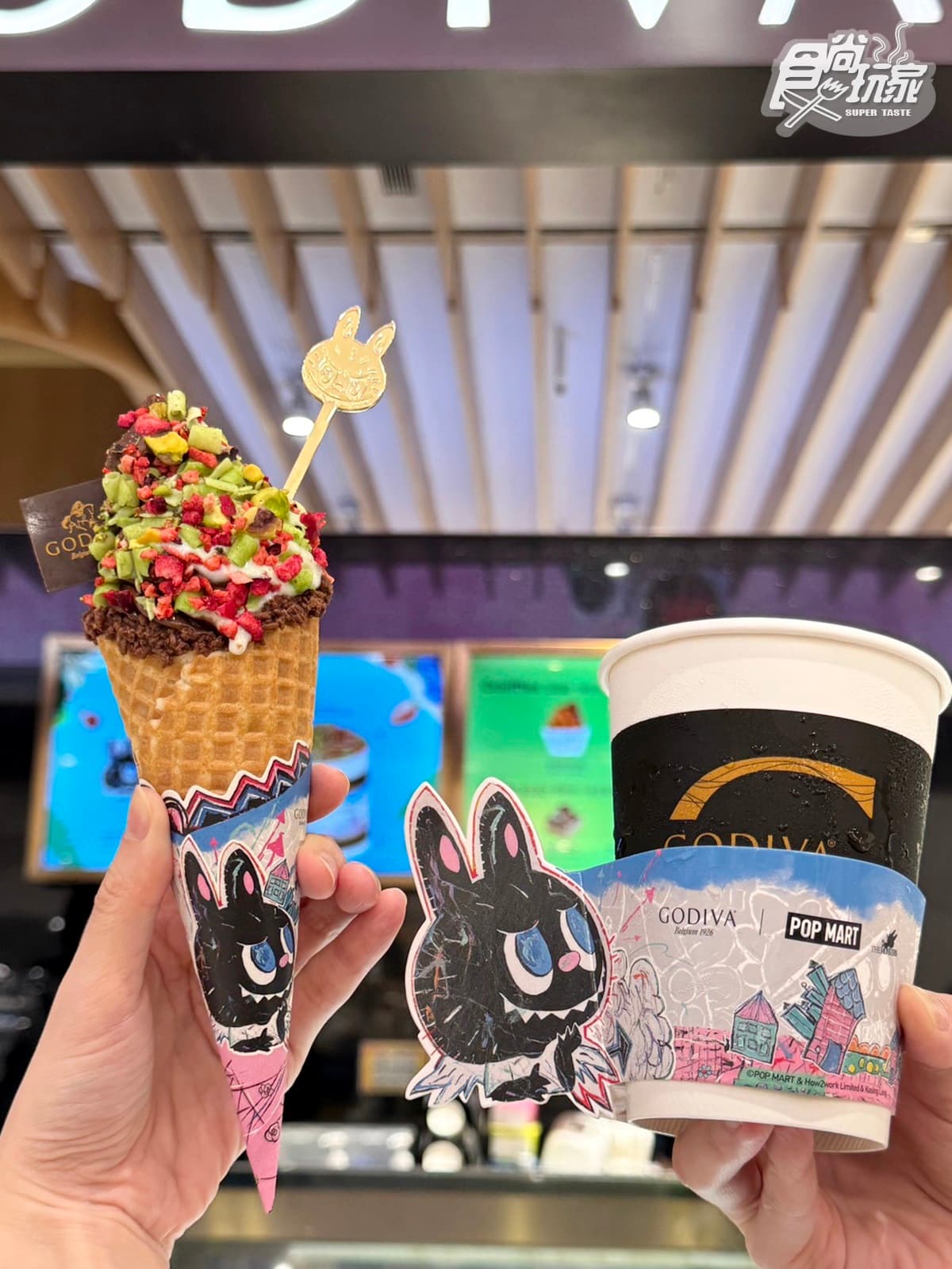 LABUBU霜淇淋開賣！「GODIVAｘLABUBU」奶昔、霜淇淋登場，超Q金湯匙免費送