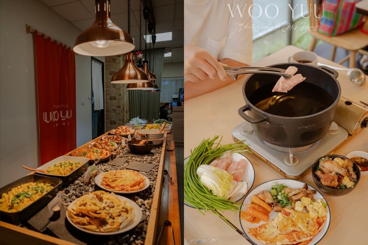 蟬說：霧語半自助晚餐有熱炒料理和各式火鍋食材供自由選擇。