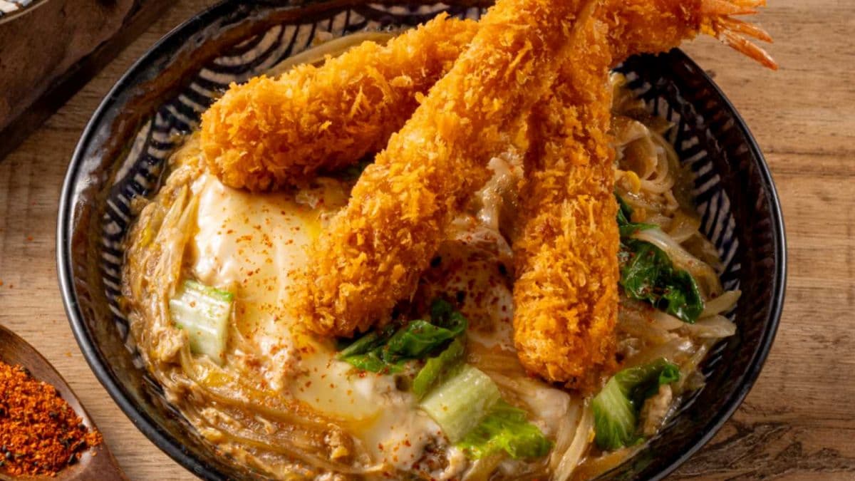 炸蝦丼3隻丼飯，實際菜色依店家提供為主。（圖片來源：雙醬咖哩）