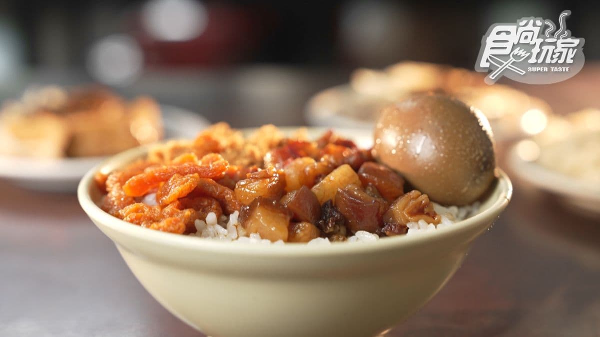 「魯肉飯＋滷蛋」肉塊較大塊，吃起來很過癮。