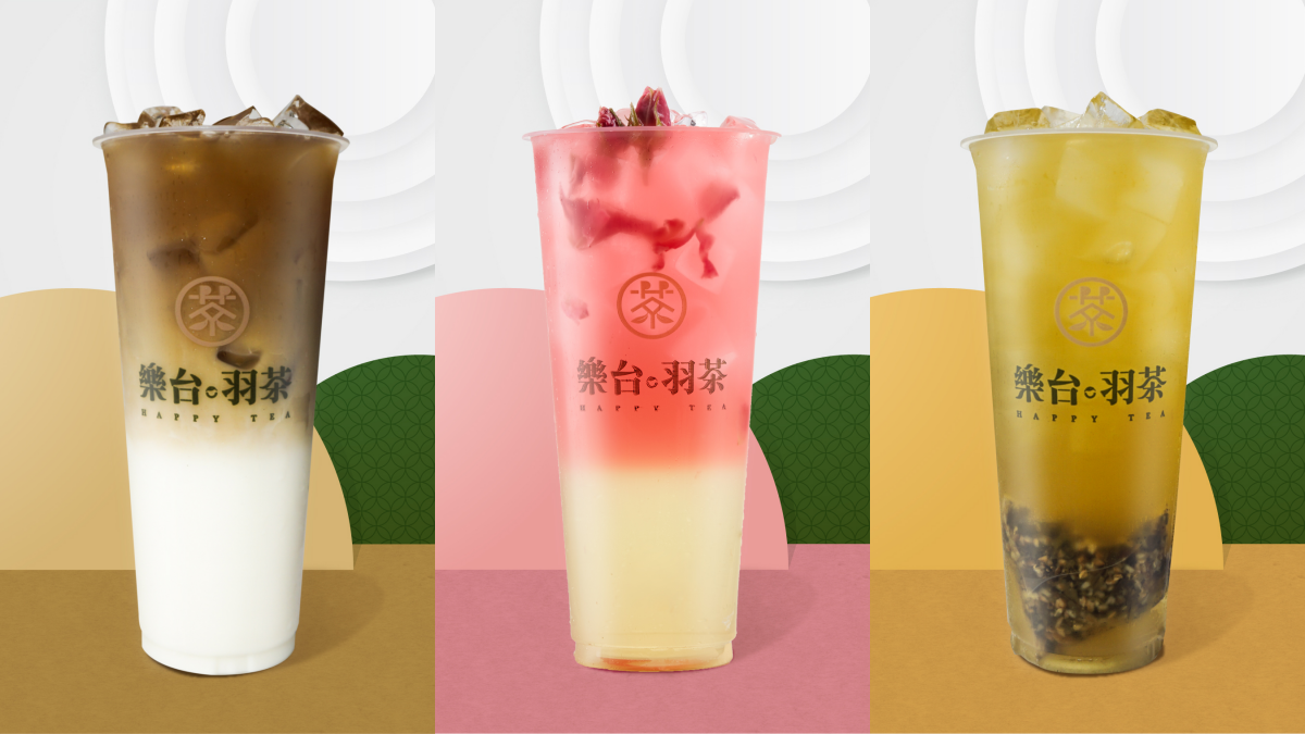 樂台羽茶提供單品茶、特調、小農拿鐵等豐富飲品。（圖片來源：樂台羽茶）
