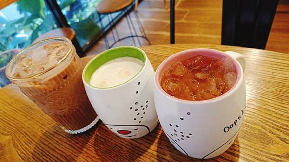 蔓莓橙汁冰茶、巧克可可、紅茶，飲料多樣可以挑選。（圖片來源：舒愛吃愛玩樂的世界）