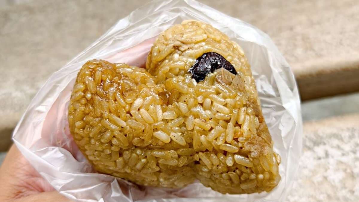 粽子原本就很夠味，米飯也煮到不會太過軟爛。（圖片來源：DARREN蘋果樹旅遊玩樂誌）