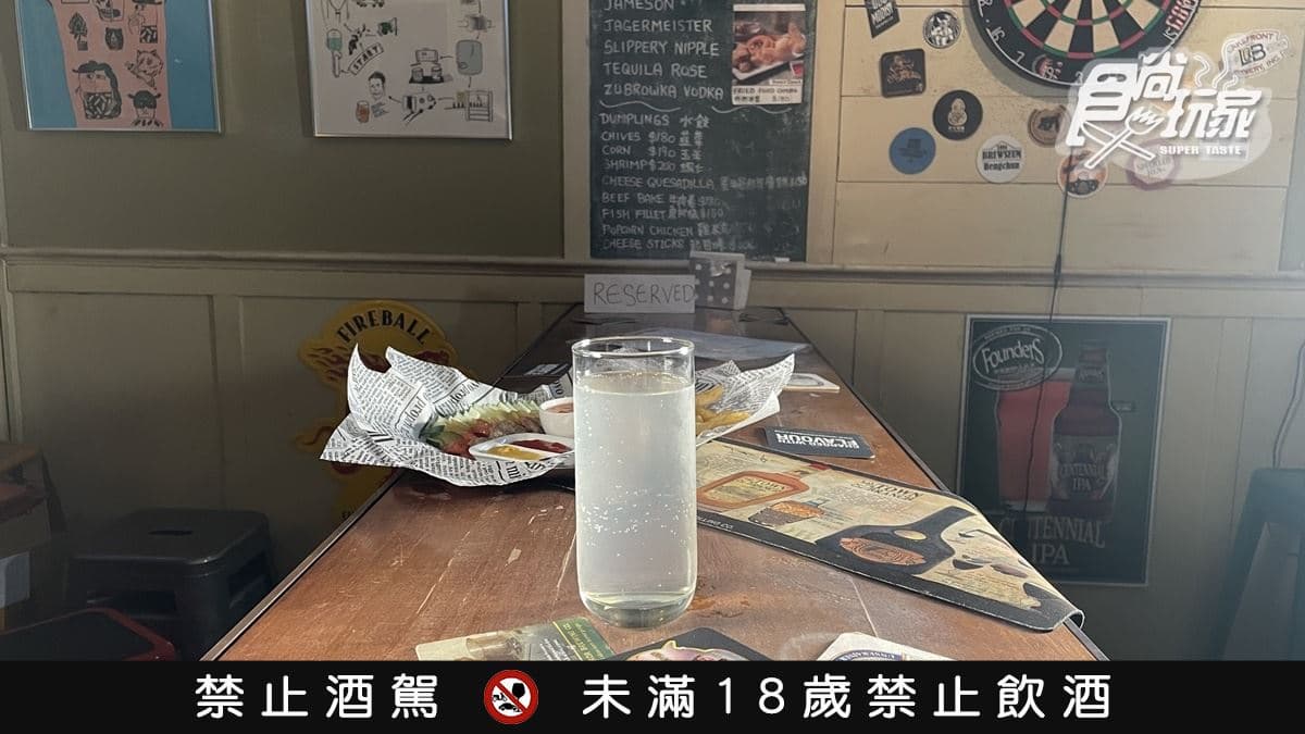 「無酒精氣泡飲」也是不少客人喜愛的品項之一。【禁止酒駕 未滿18歲禁止飲酒】
