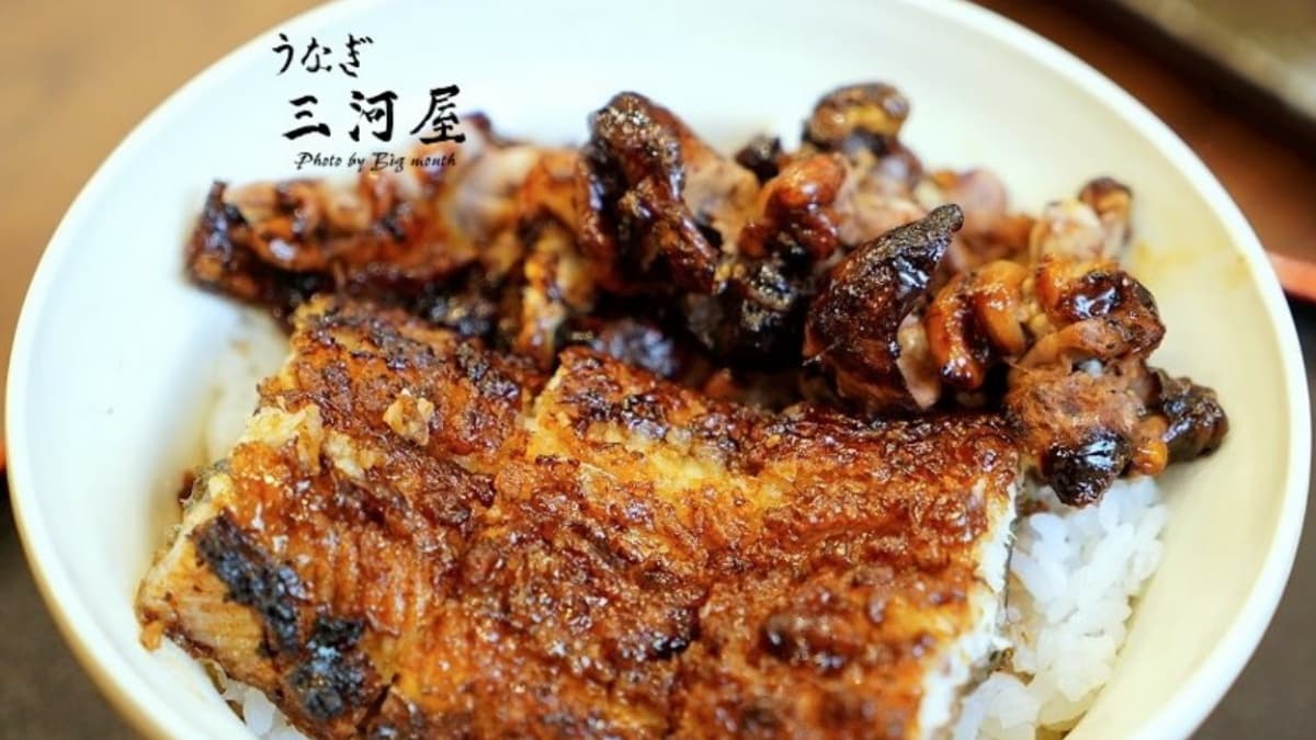 鰻肝燒丼，可以一次品嘗到烤鰻魚、鰻肝燒。（圖片來源：大口老師的走跳學堂）