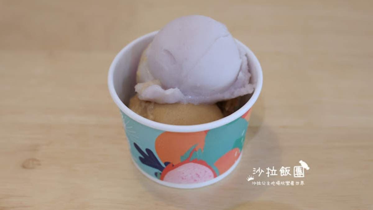 芋頭冰口味香甜，花生冰口感濃郁。（圖片來源：沙拉飯團）