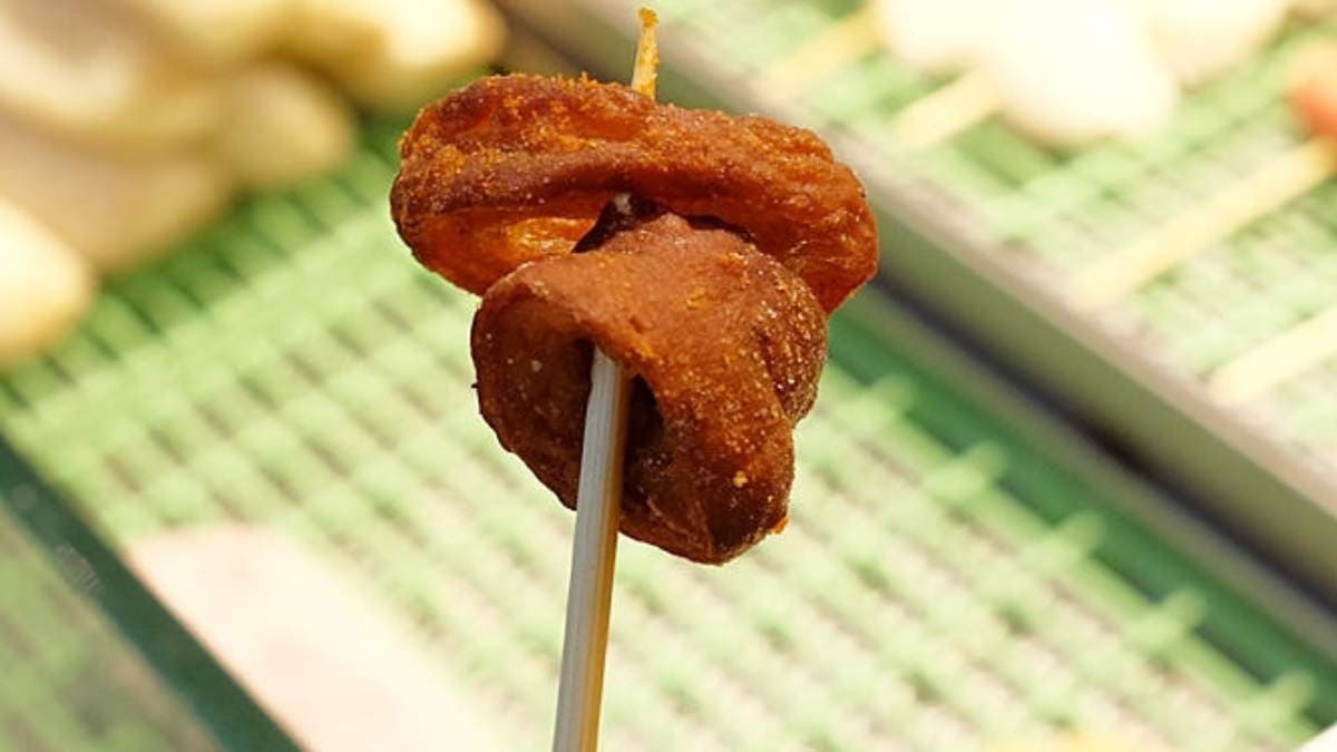 脆皮大腸頭真的很脆且不油膩。（圖片來源：蹦啾謝蘿莉）