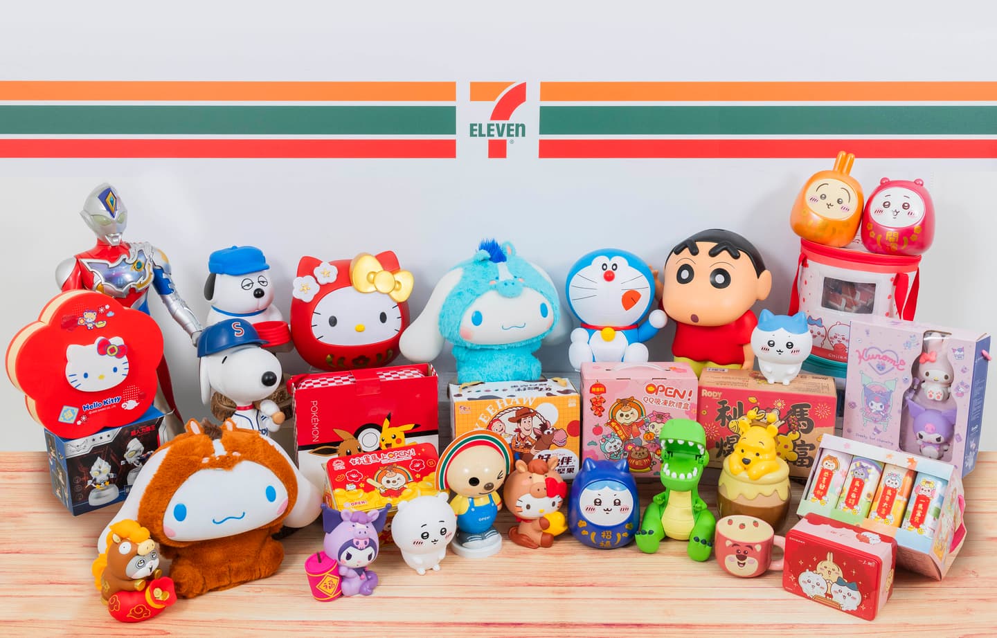 7-11「卡通IP春節禮盒」20款！吉伊卡哇達摩、蠟筆小新造型桶、大耳狗變裝公仔(中獎公布)