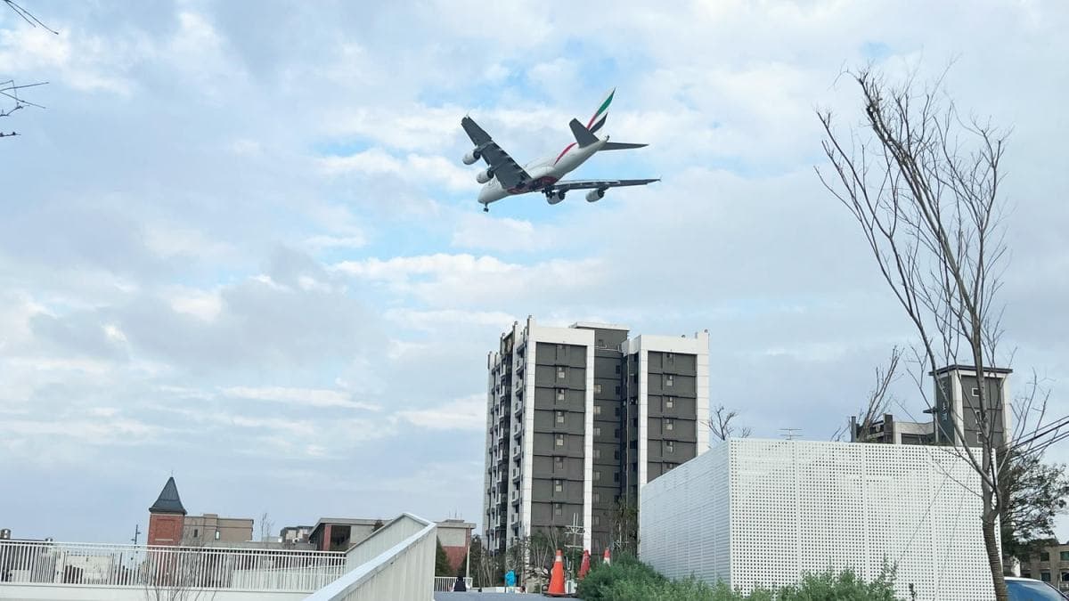 航空迷絕對愛！從觀景台抬頭就可以看見飛機飛過天空。（圖片來源：格格x出走x慢旅行）