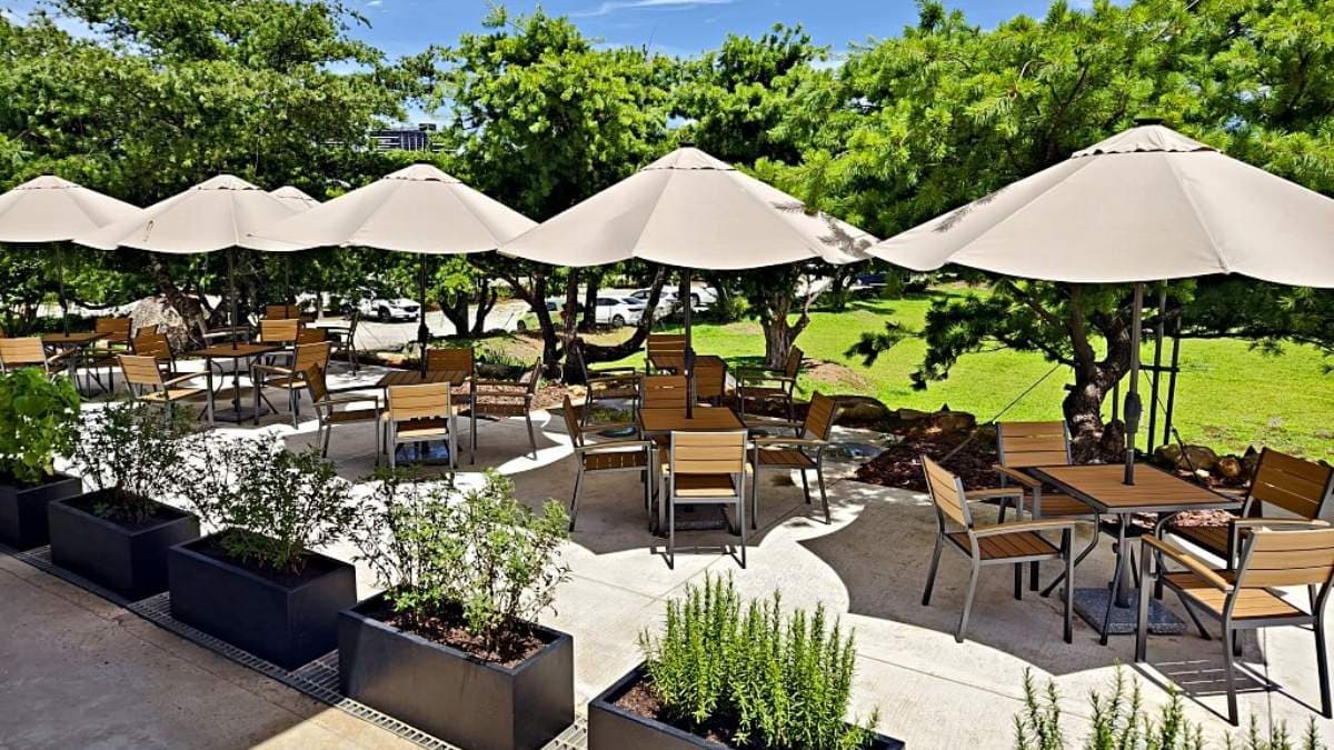 春秋時節，室外座位區非常搶手。（圖片來源：Darren蘋果樹旅遊玩樂誌）
