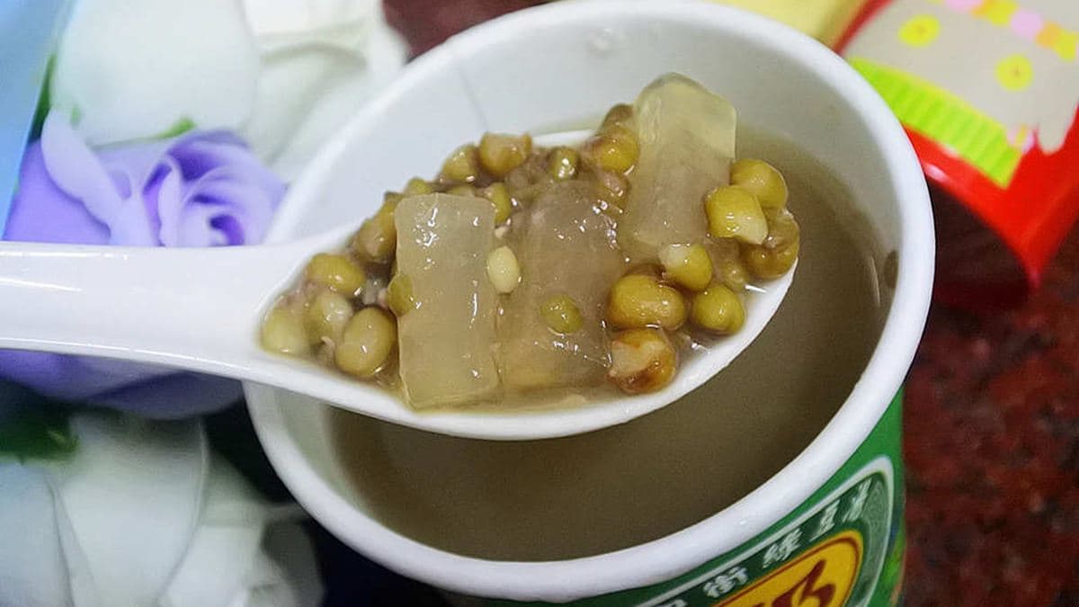 粉角QQ彈牙、不軟爛，讓綠豆湯的口感更豐富。（圖片來源：Fresa芙芮莎♥莎旅憶食）