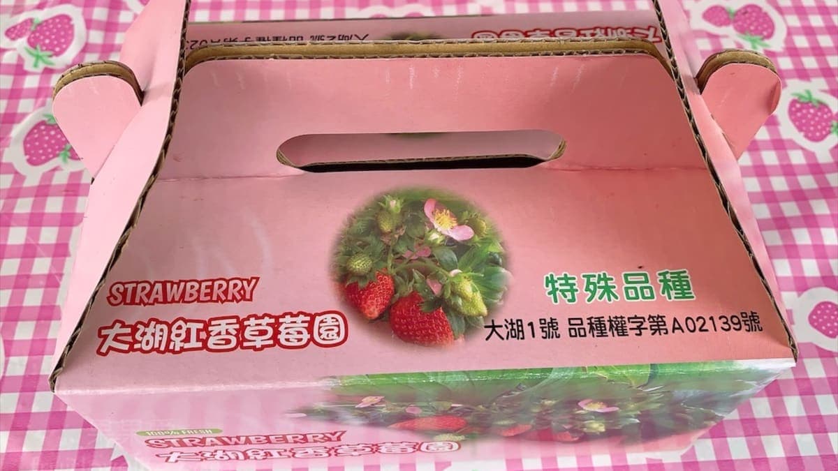 秤重後店家會用箱子裝起來，上面都有標示專利的證號。。（圖片來源：果果愛Fruitlove）