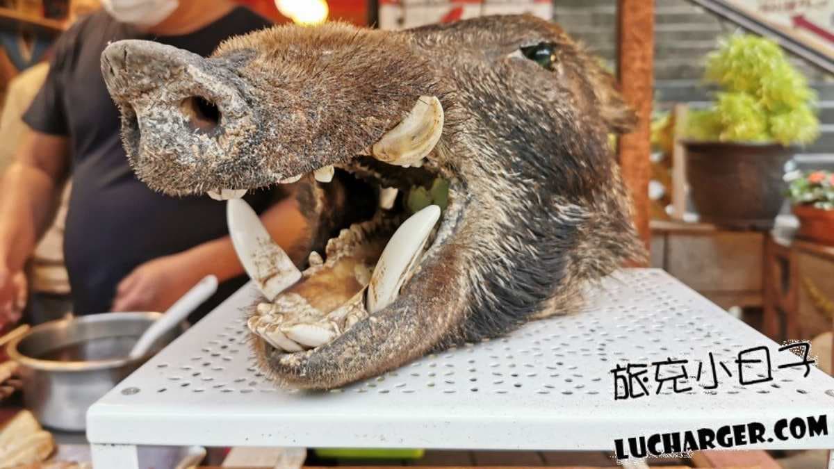 店家的肉品都採用山豬肉，吃起來很夠味。（圖片來源：旅充小日子）