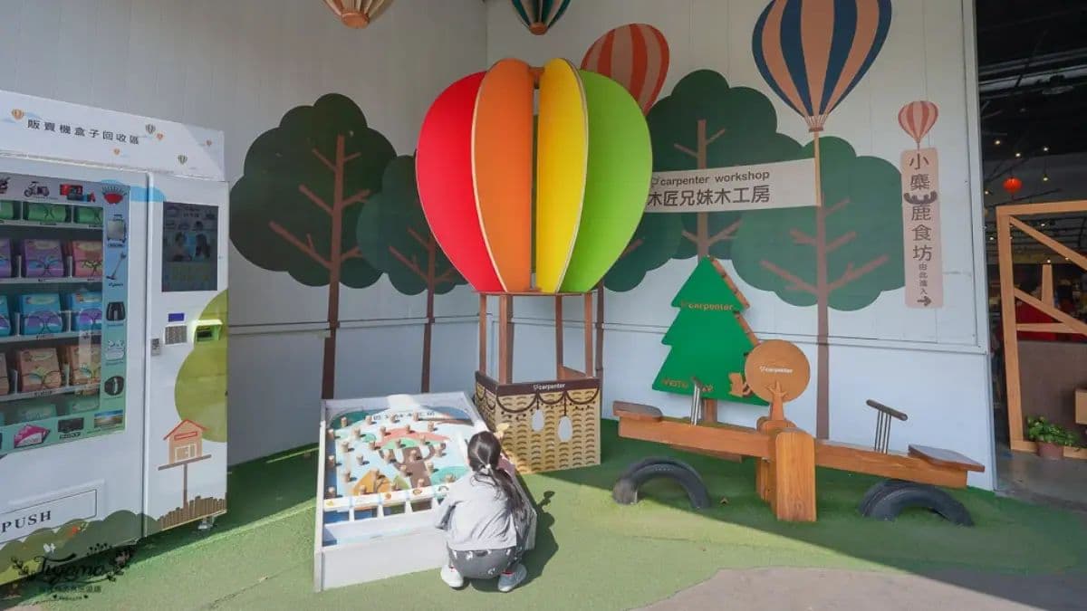 可愛的木製熱汽球好拍又適合打卡。（圖片來源：緹雅瑪美食旅遊趣）