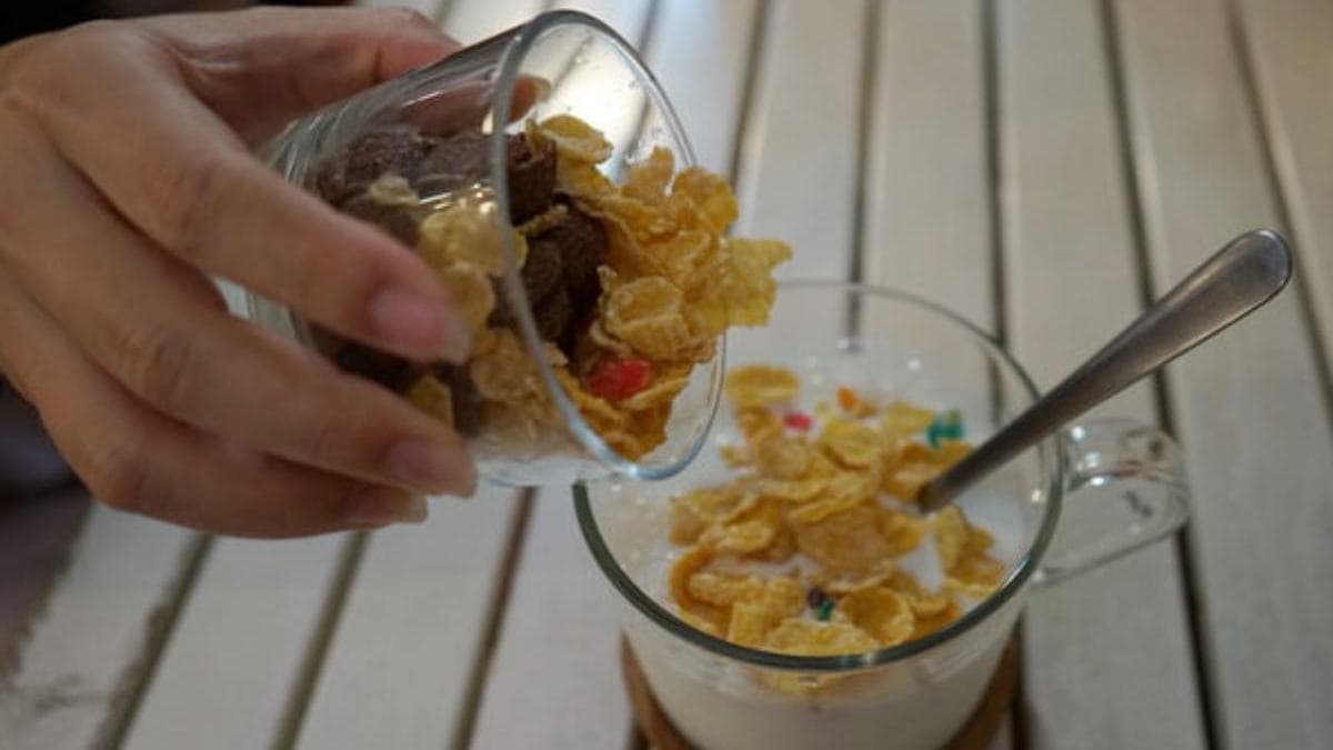 喜歡吃穀片的人，在這裡可以吃到相當知名的喜瑞兒穀片。（圖片來源：東蛙池塘）