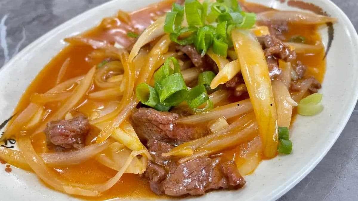 糖醋炒牛肉糖醋的味道濃郁，算是特別的創意牛料理。（圖片來源：愛伊特的分享樂園）