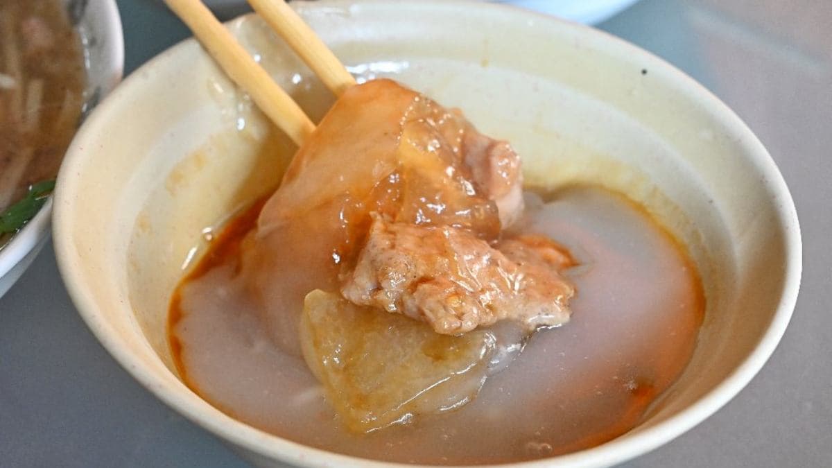 肉丸外皮很Q，內餡豬肉用料很大塊。（圖片來源：糖糖's享食生活）