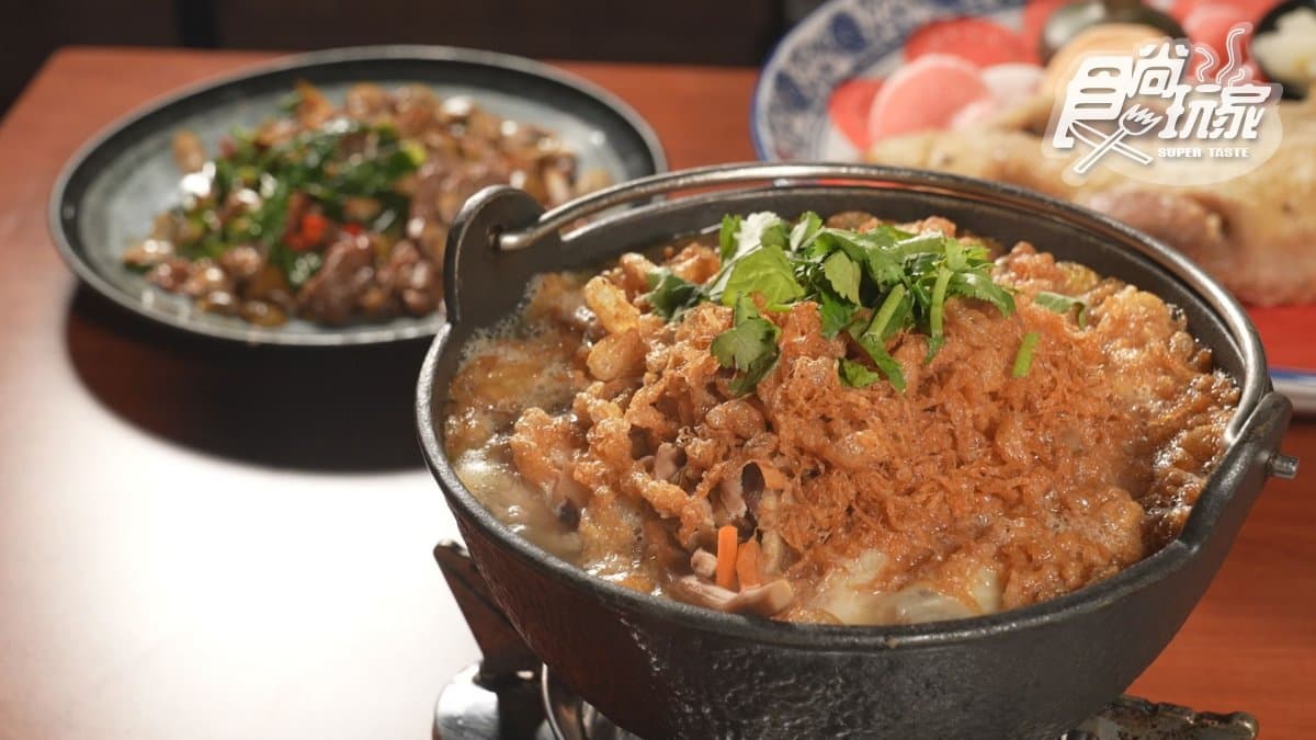 「蘭陽西魯肉干貝丸」鋪上滿滿的蛋酥，多了股蛋香味。