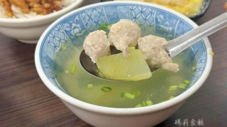 刺瓜手工肉丸湯，湯頭有刺瓜的自然清香，很清爽好喝。（圖片來源：瑪莉食報）