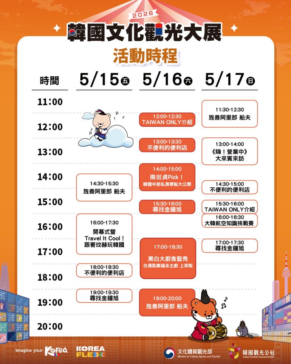 免費送韓國來回機票！「2026韓國文化觀光大展」快閃華山３天，好康攻略看這