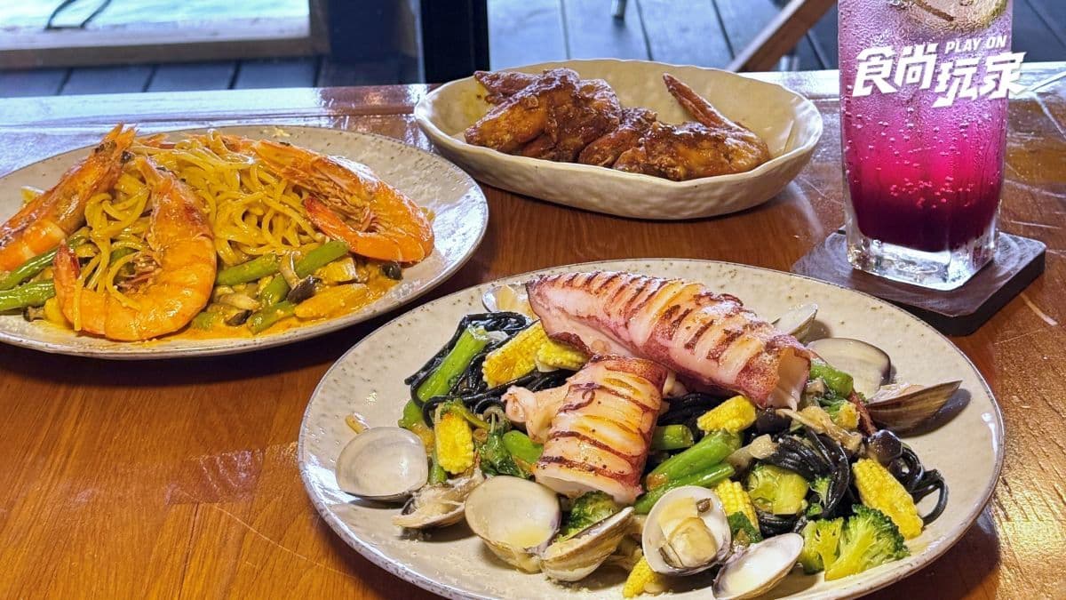 服務中心２樓為「湖光食客」景觀餐廳，提供義式料理、下午茶可享用。