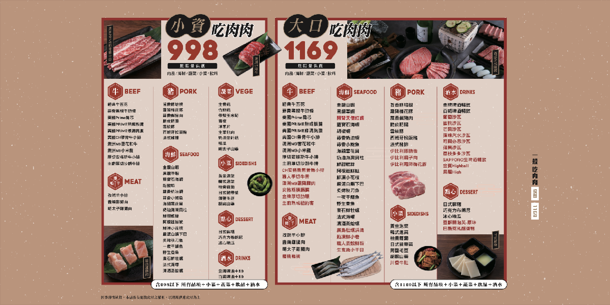 免費送海膽干貝！最強燒肉吃到飽超狂新菜單，A5和牛、生魚片山、手搖無限點（中獎公布）
