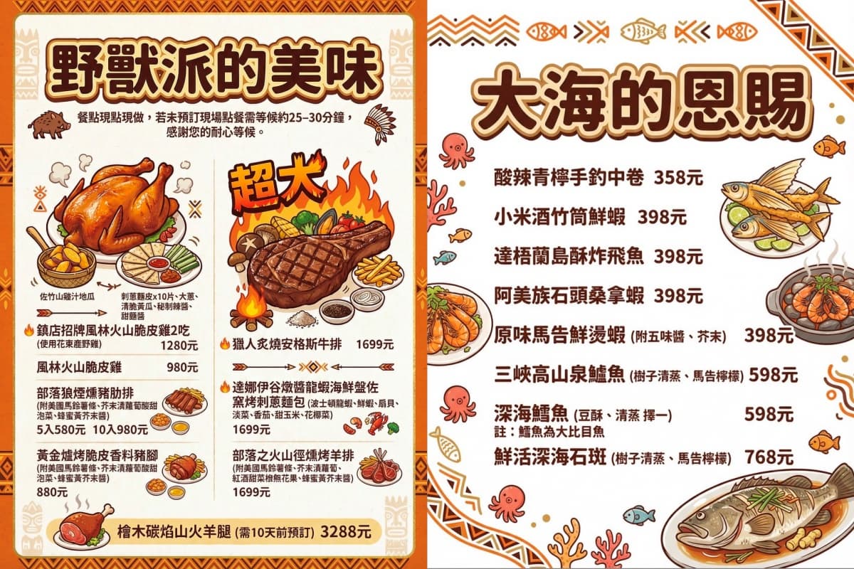 送整隻脆皮烤雞！世界金牌主廚原民餐廳超狂優惠，還可賞河岸美景、聽Live駐唱
