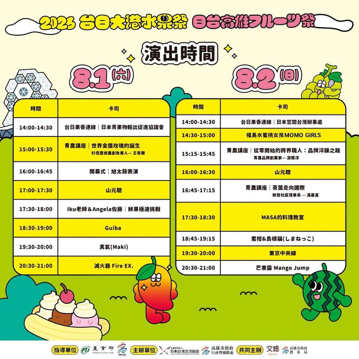 最好玩「台日美食市集」８月高雄登場！百家攤位進駐、台日人氣樂團接力開唱