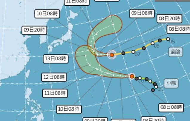 國慶連假要變天了！雨連下５天「大台北雨最大」，雙颱路徑大迴轉