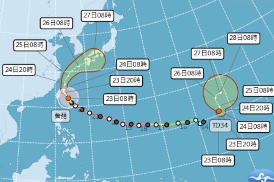 「薔琵路徑有變數」恐減速或登陸！21縣市明達停班課標準，煙花颱風最快明生成