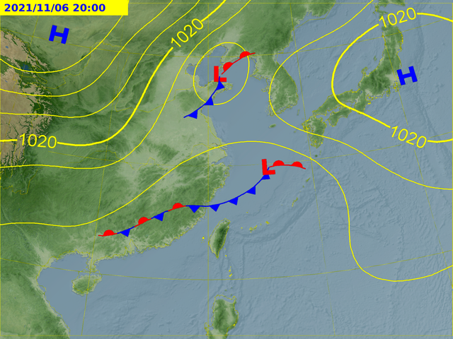 週六有一道鋒面靠近。（圖／中央氣象局） 把握最後好天氣！最強冷空氣「驟降15度」變天時間曝