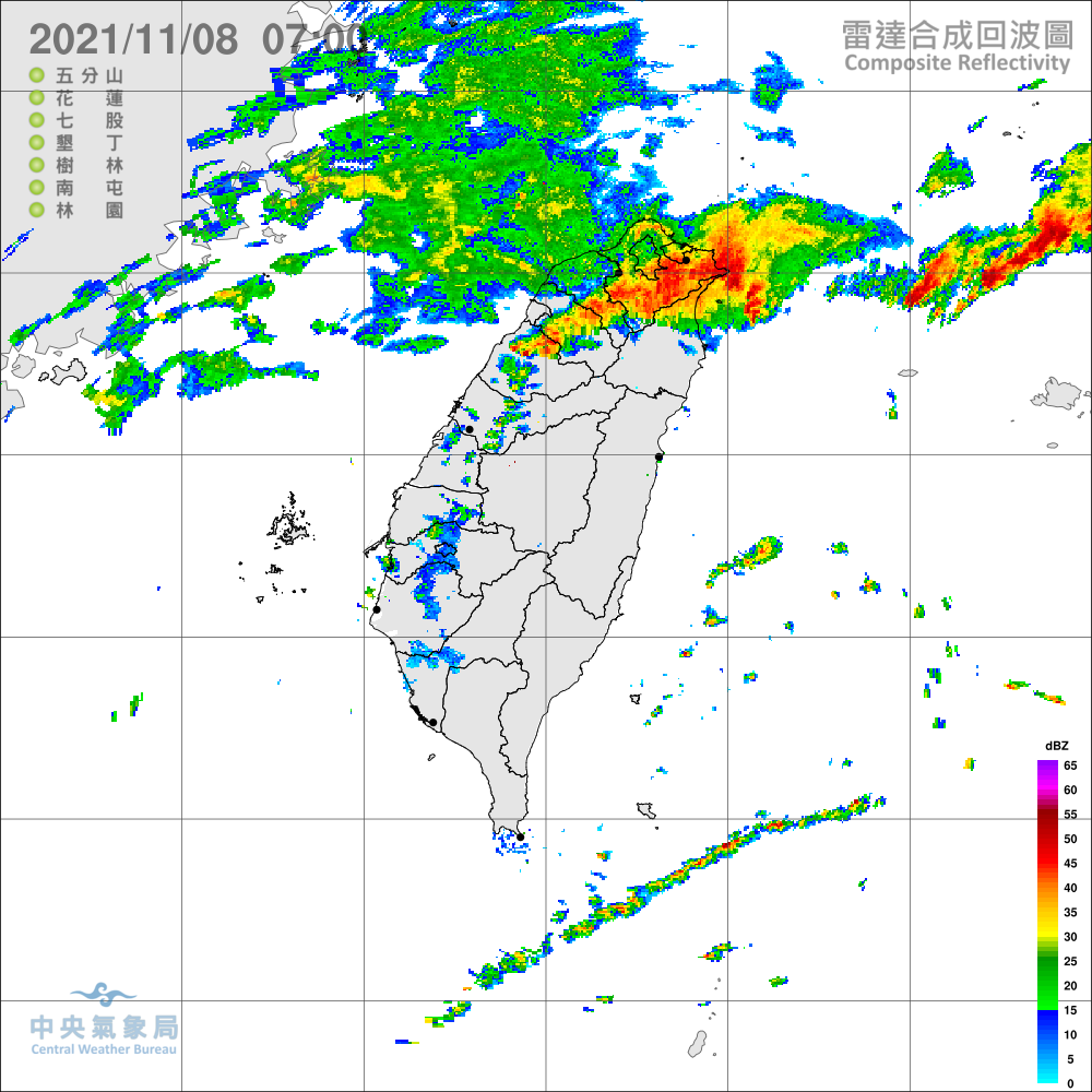 今北部降雨明顯。（圖／中央氣象局） 1天內暖陽→寒冬！斷崖式「狠墜8度」一圖看懂各地溫差