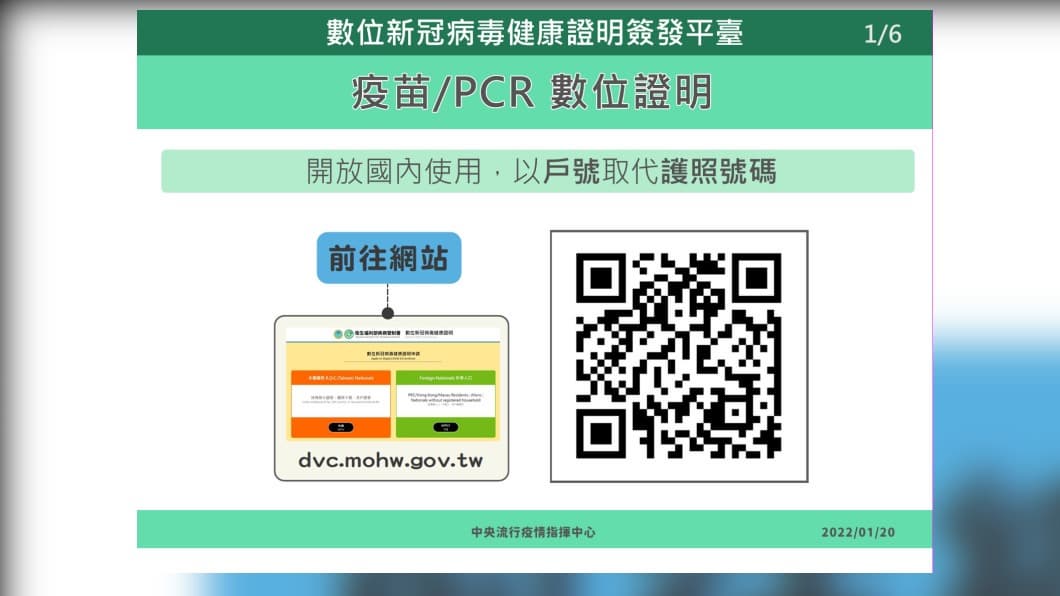 疫苗／PCR數位證明。（圖／中央流行疫情指揮中心） 「數位新冠病毒健康證明」上路　3步驟取得：紙本、數位並行